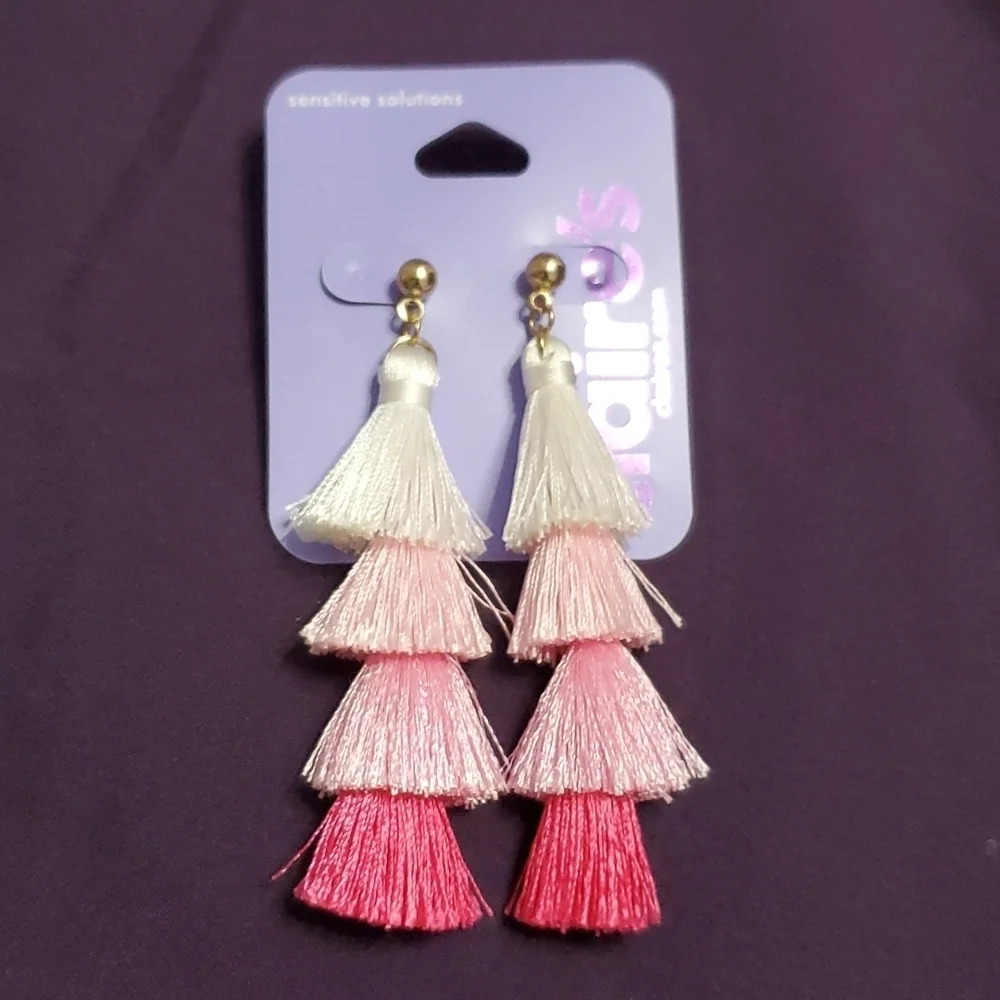 Claire's Sensitive Solutions Layered Tassel Earrings